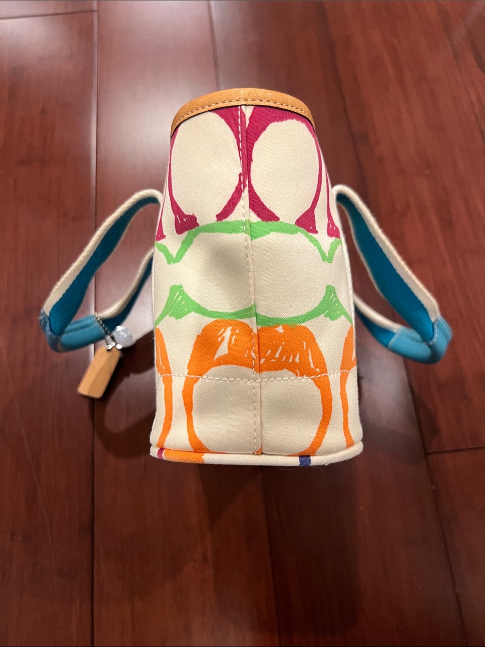 Vintage Coach Hamptons Scribble mini tote bag. - Picture 6 of 13